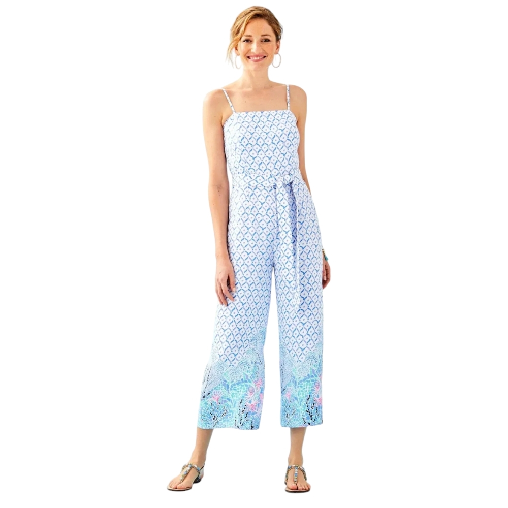 Lilly Pulitzer Blue and White Jumpsuit